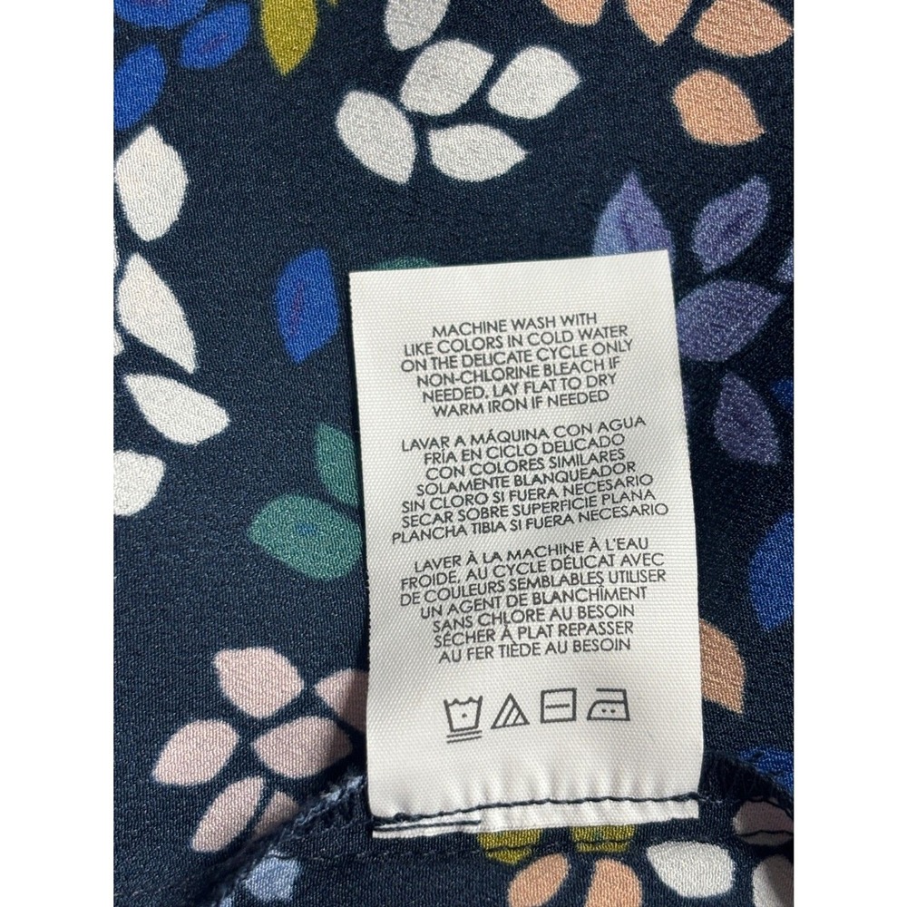 Cabi Cinco Floral Shift Dress S EUC Blue Multicolor V-Neck Coquette Cottagecore - Picture 6 of 10